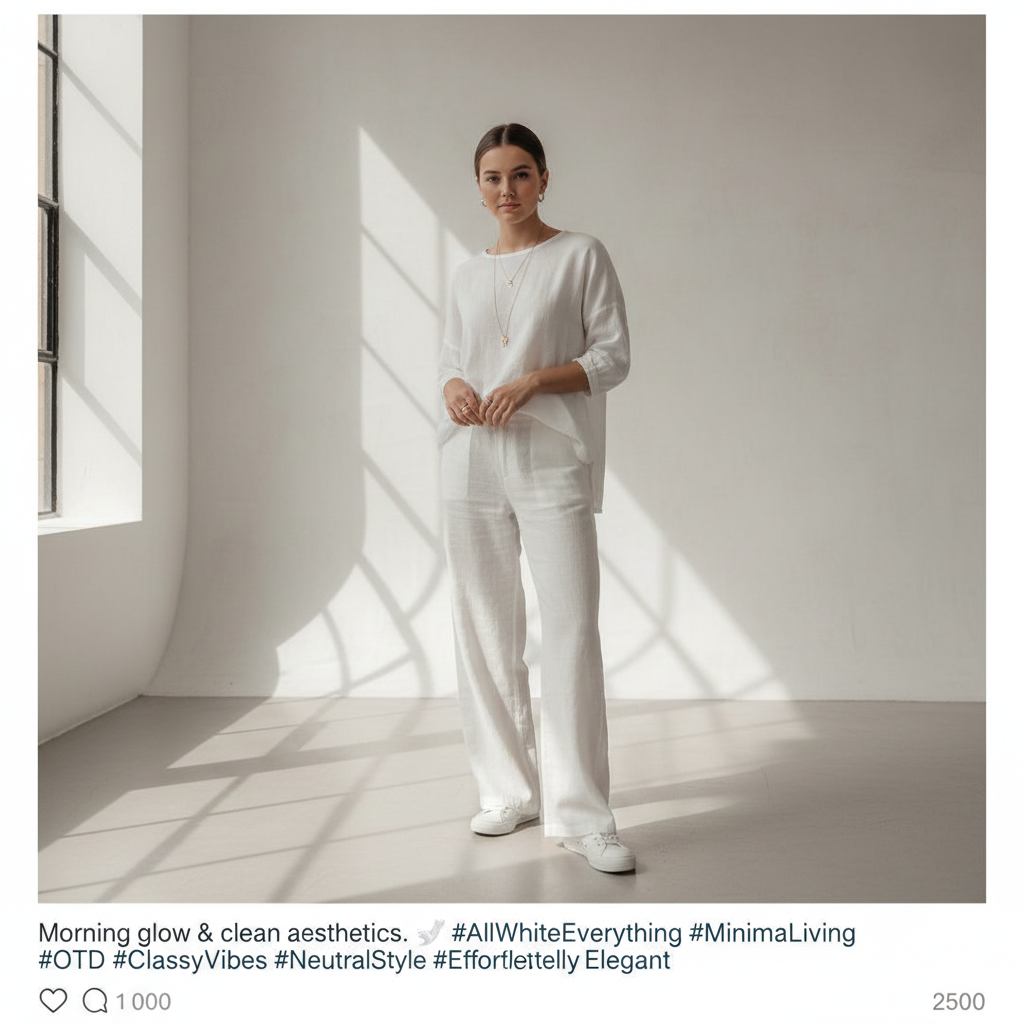 all white outfit captions for instagram