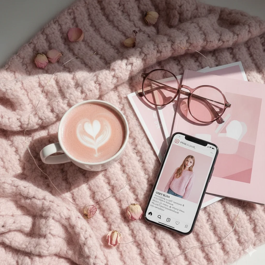 pink color captions for instagram