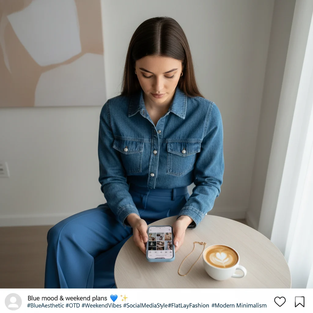 instagram captions for blue outfits