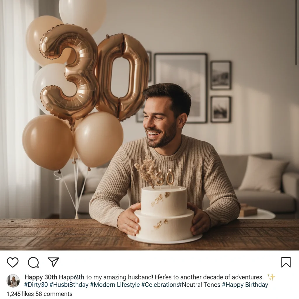 30th birthday instagram captions for husband