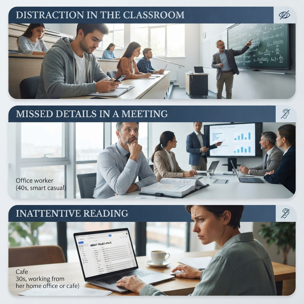 unattentive or inattentive