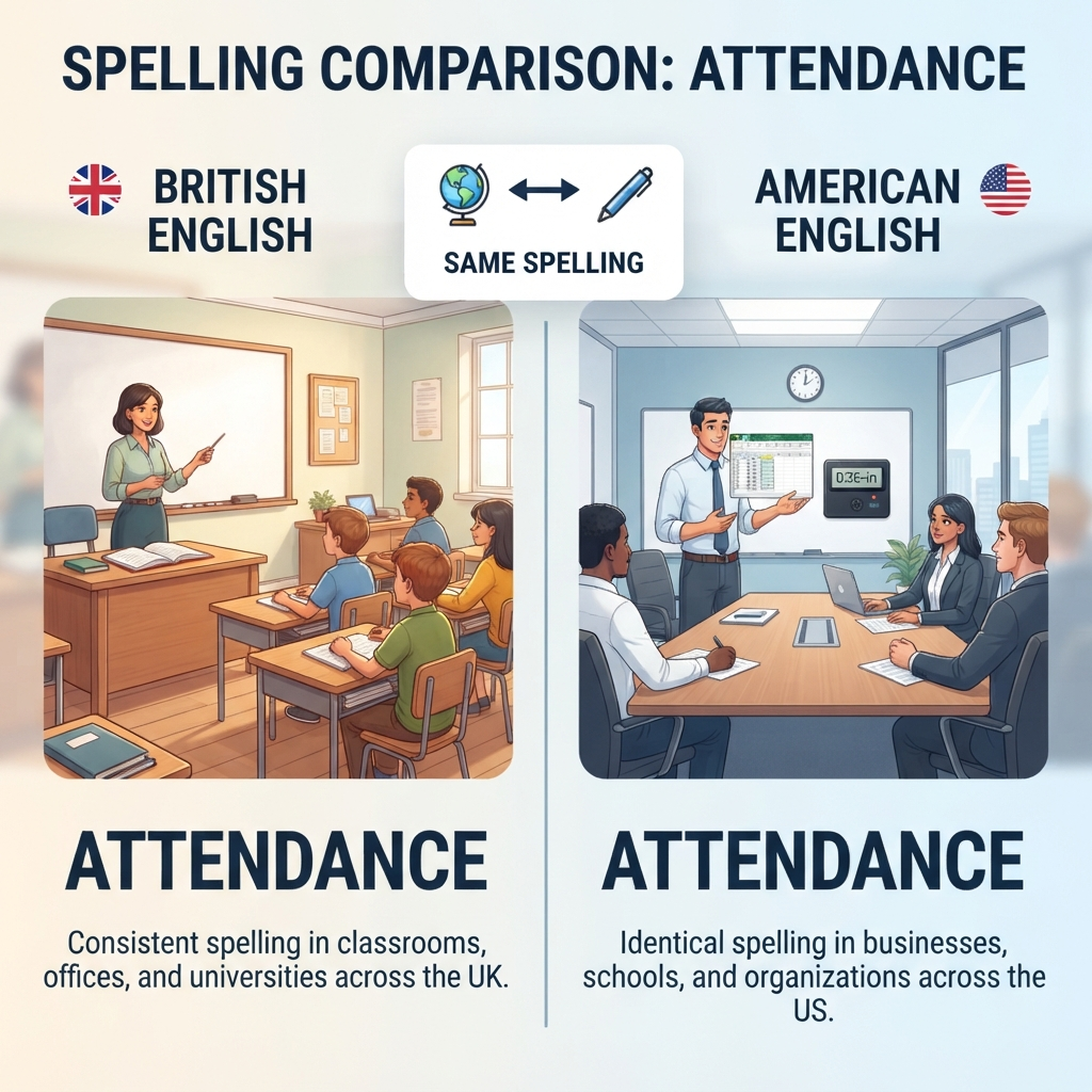 attendance or attendence