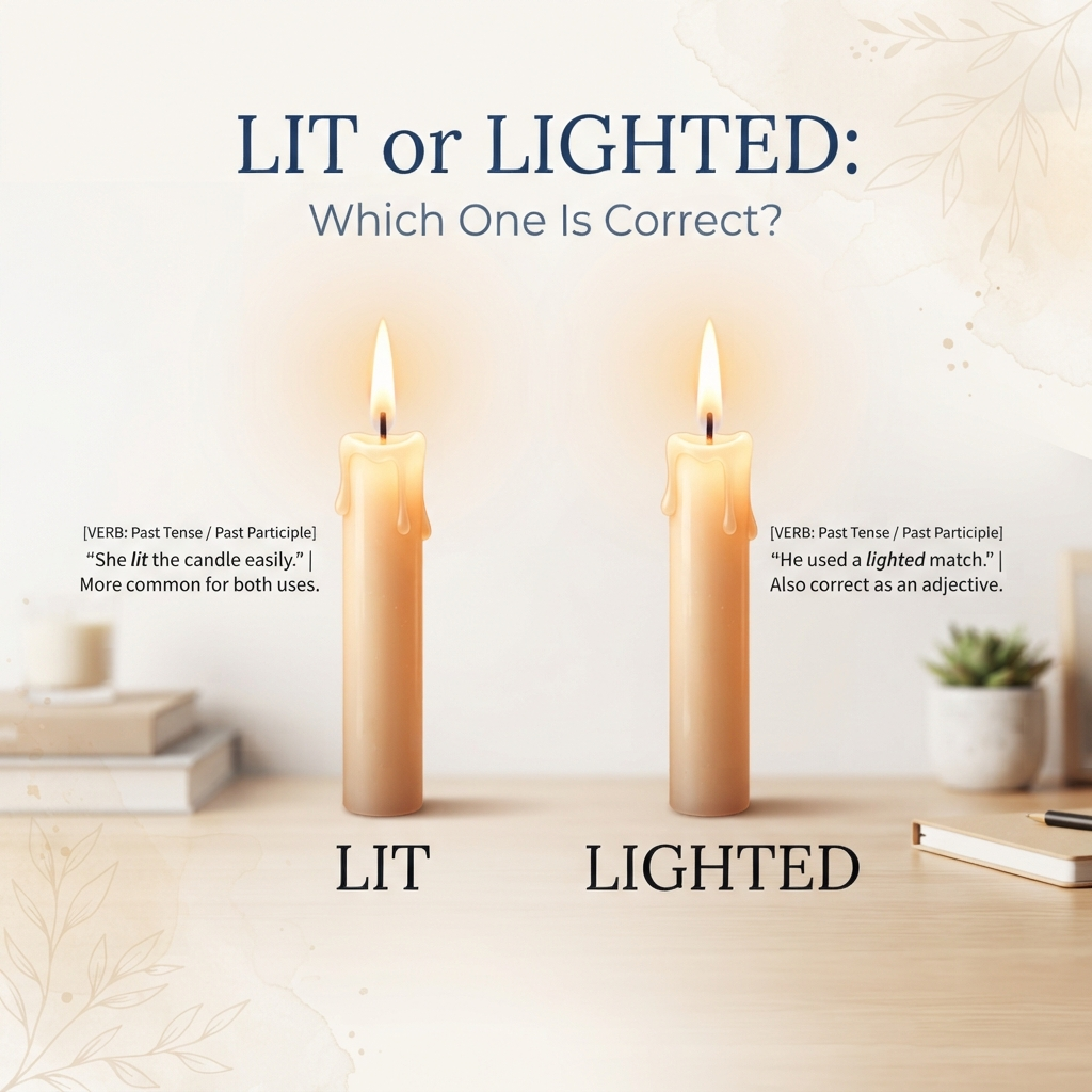 lit or lighted