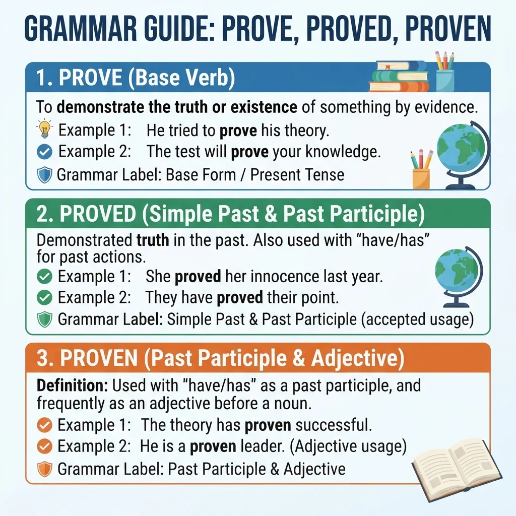 proven or proved