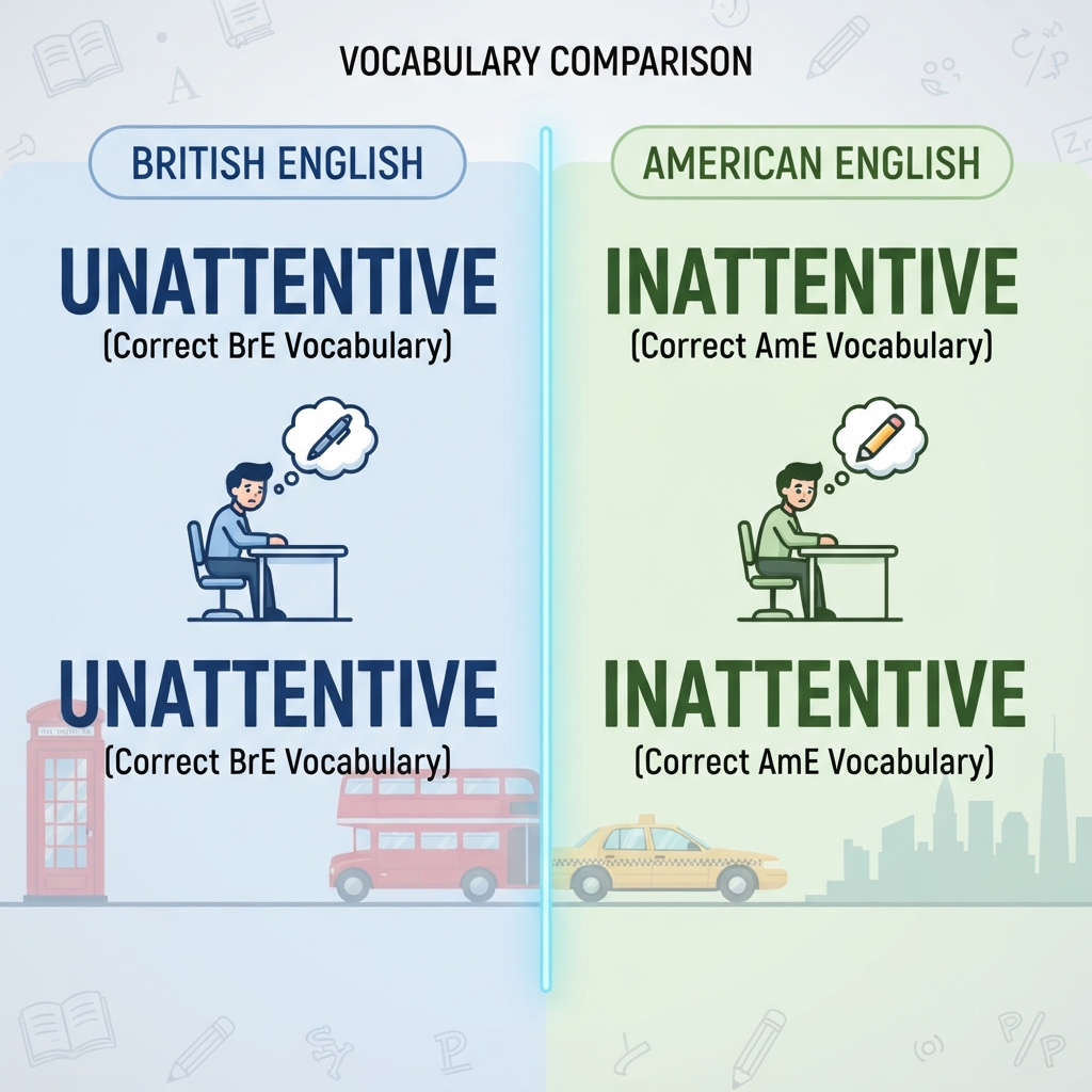 unattentive or inattentive