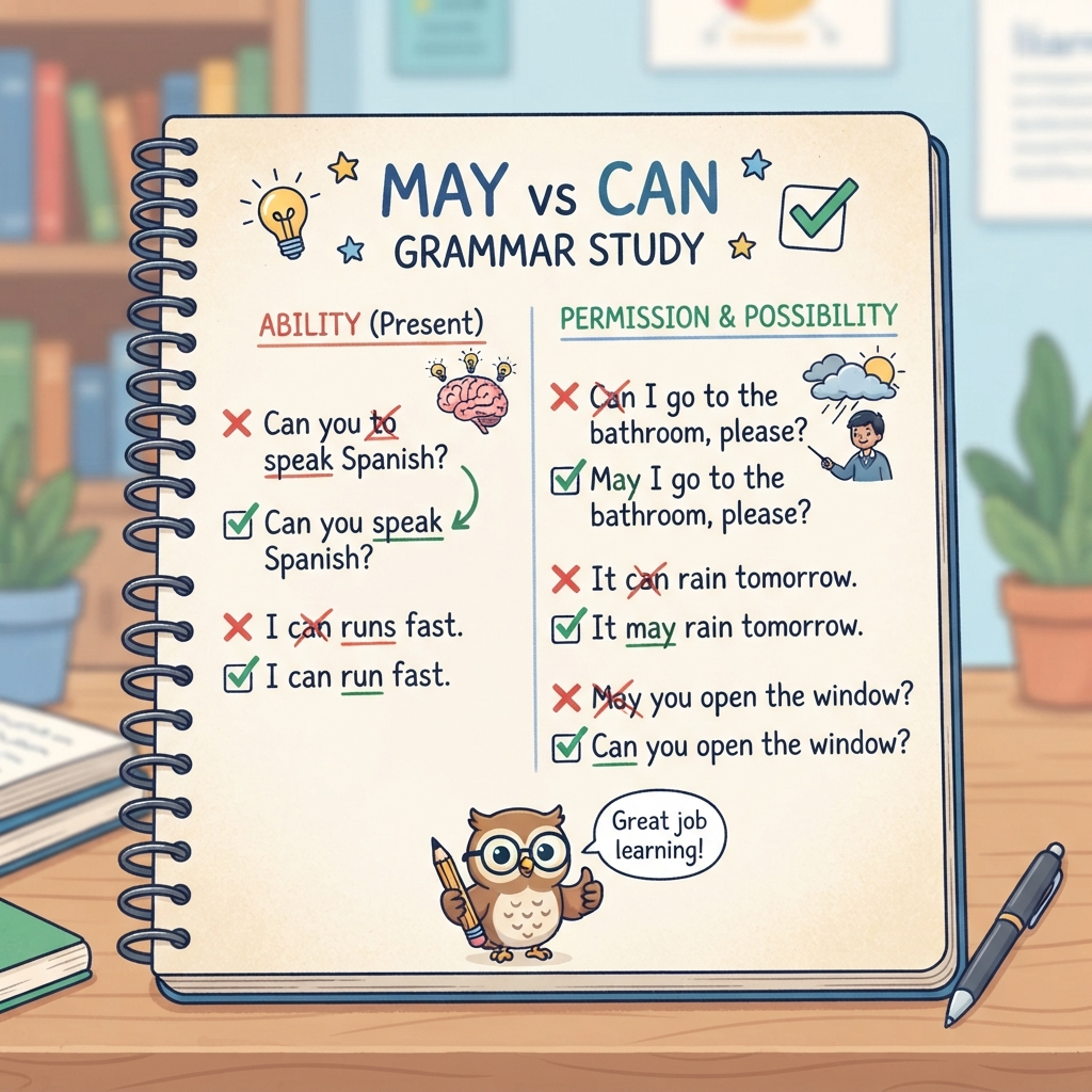 may or can