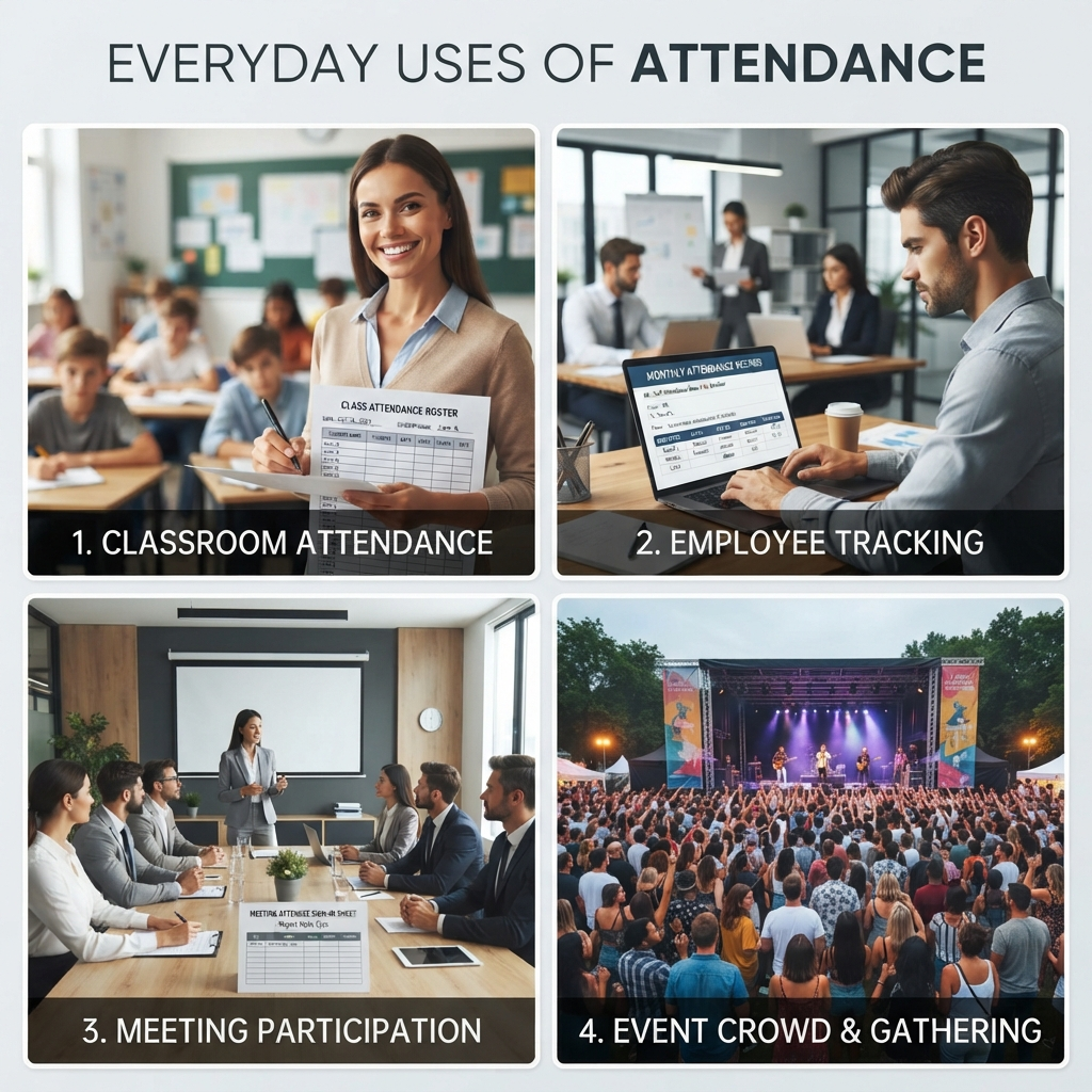 attendance or attendence