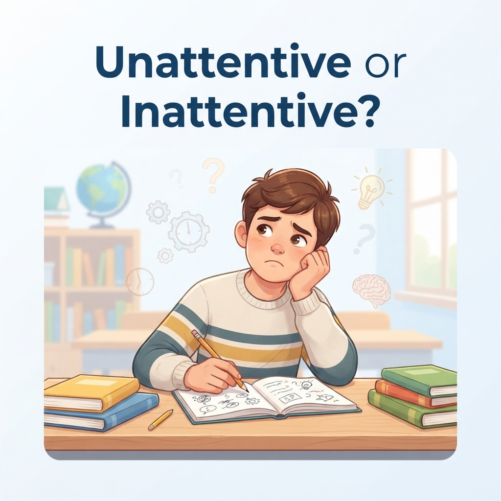 unattentive or inattentive