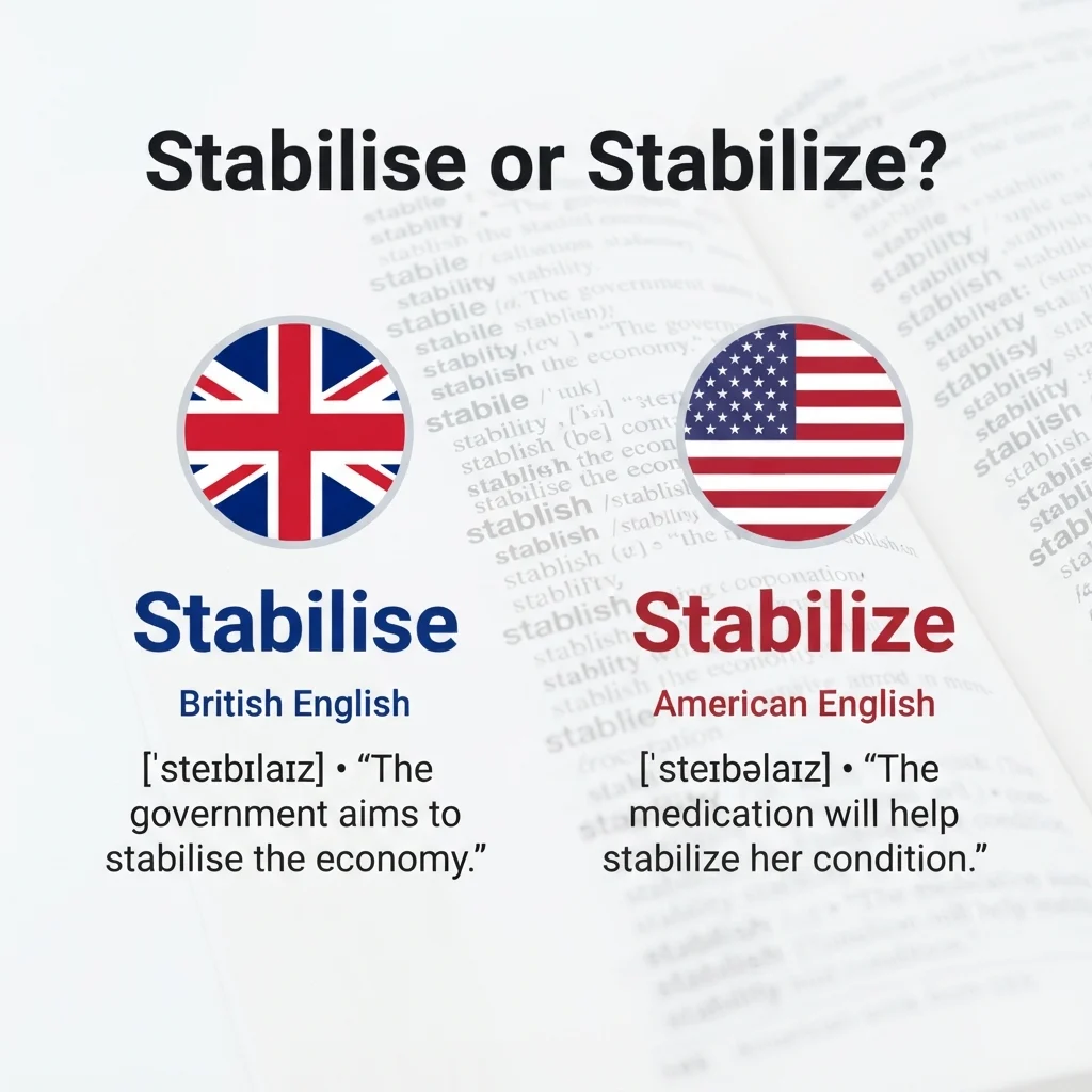 stabilise or stabilize