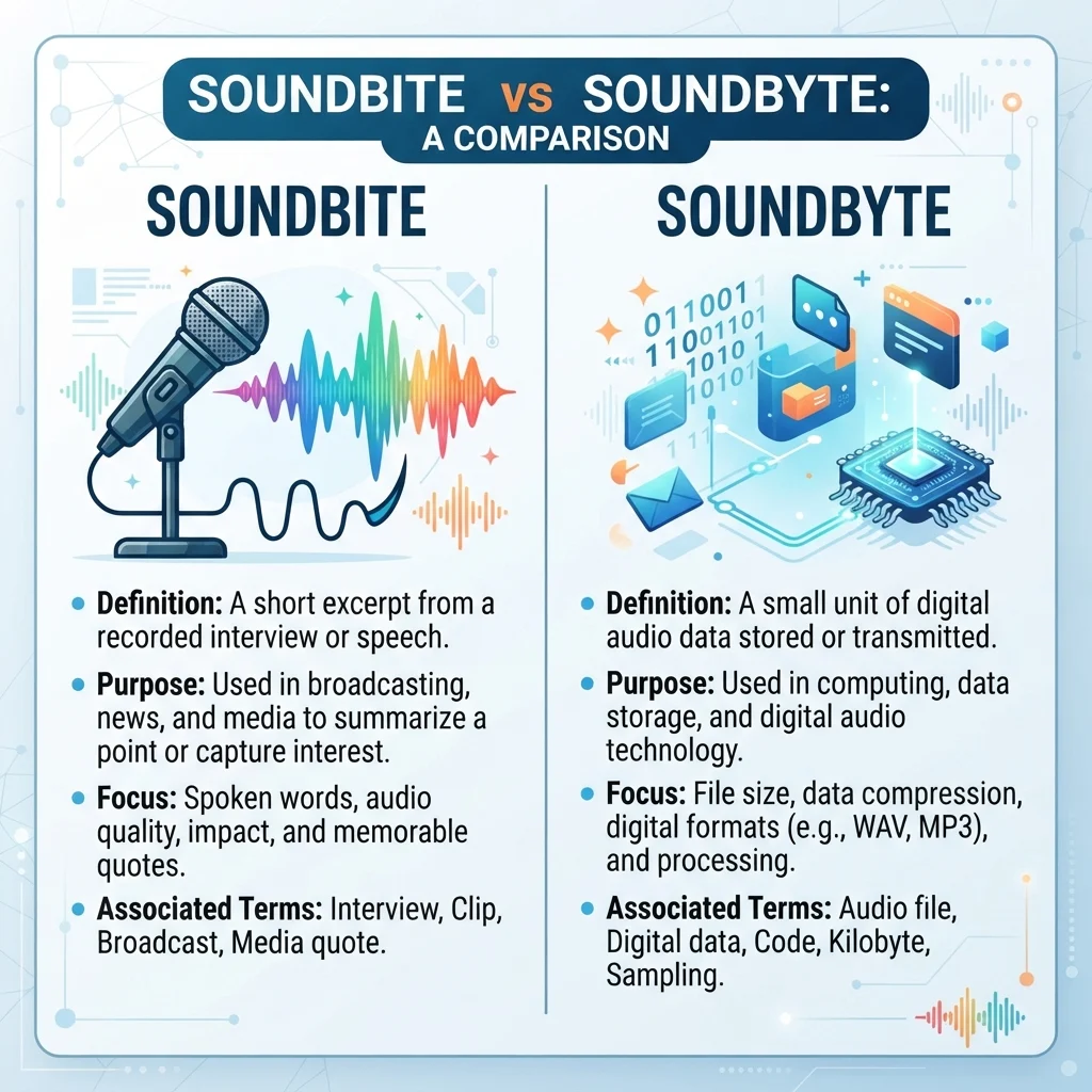 soundbyte or soundbite