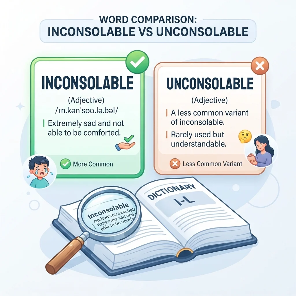 inconsolable or unconsolable