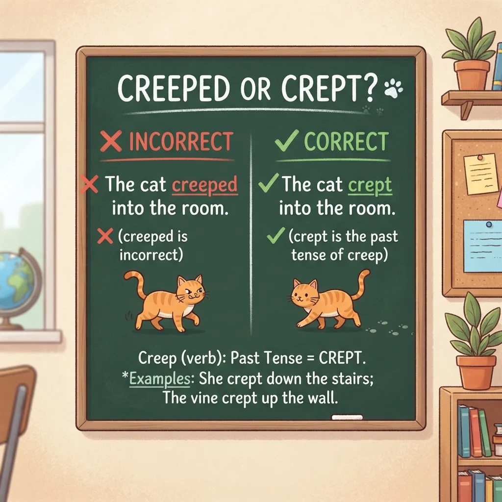 creeped or crept