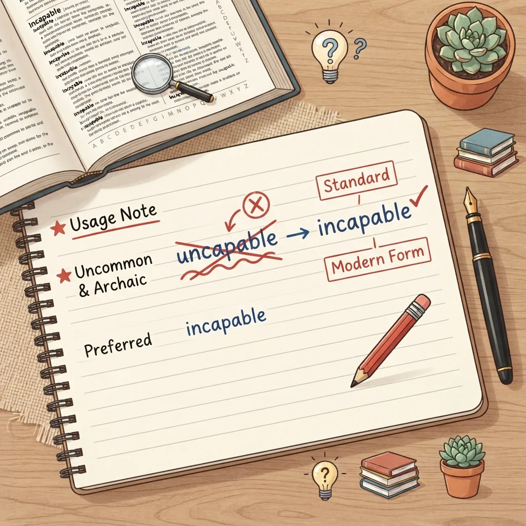 uncapable or incapable