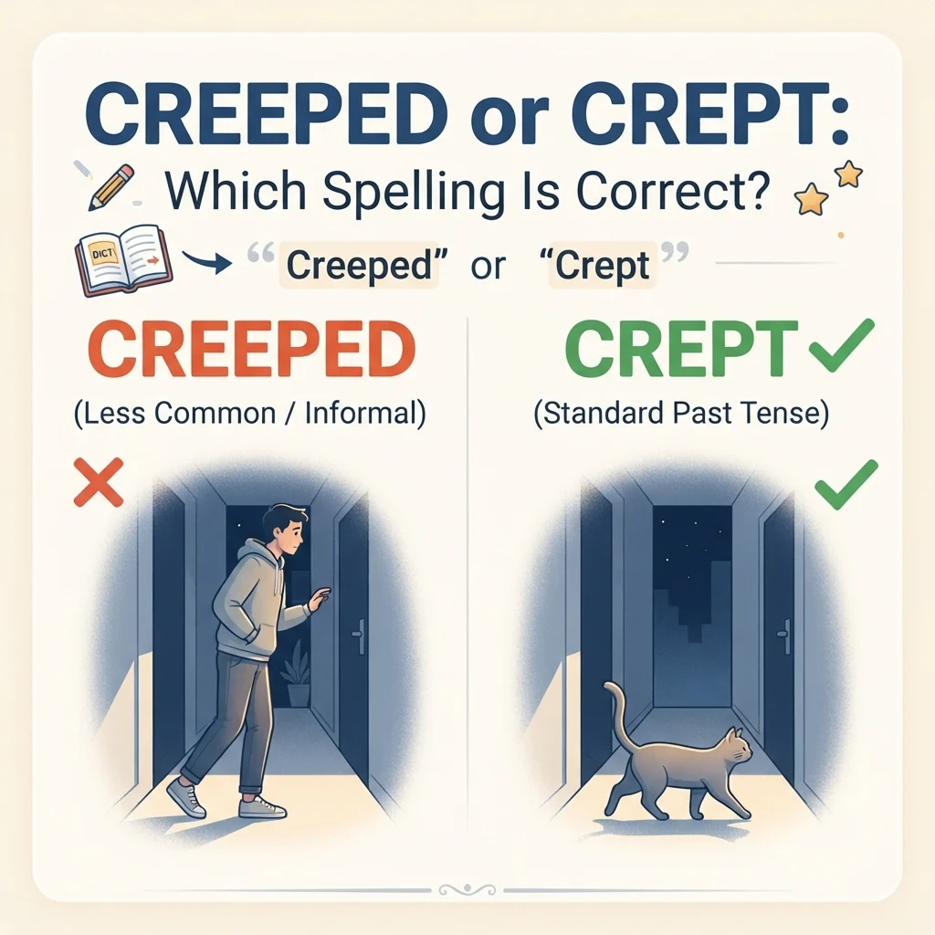 creeped or crept