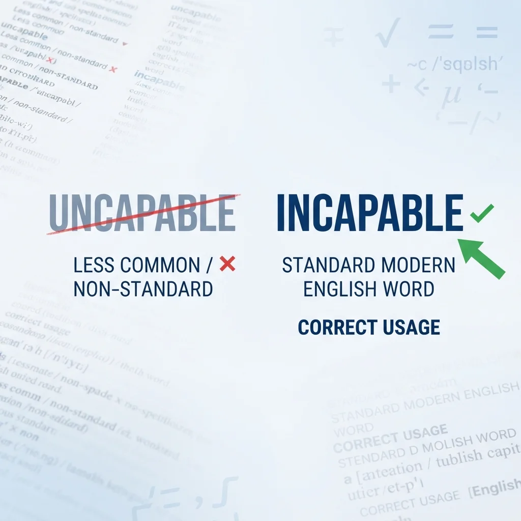uncapable or incapable