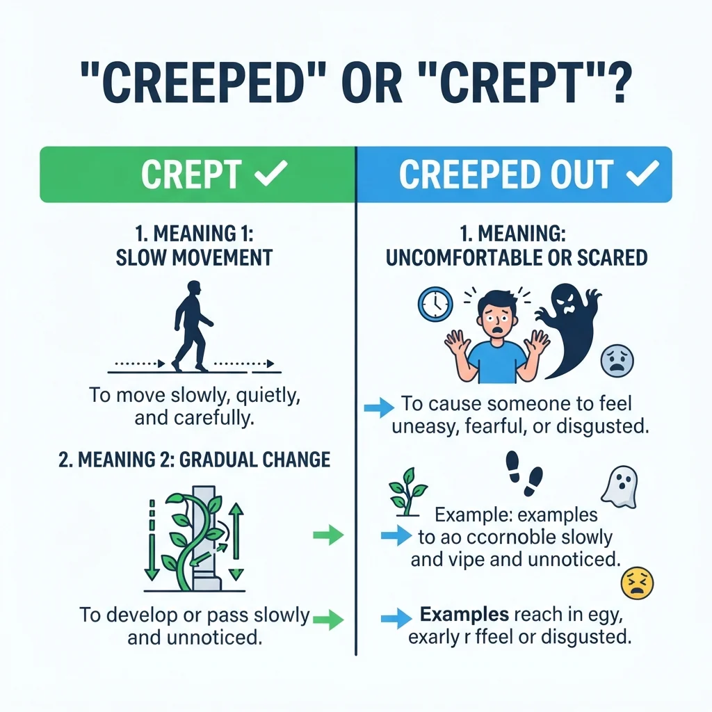 creeped or crept